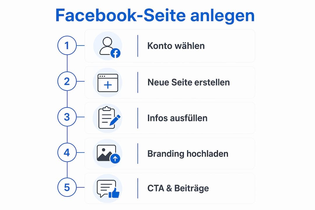 Grafik mit anschaulicher Anleitung: So erstellen Sie Schritt für Schritt Ihre eigene Seite