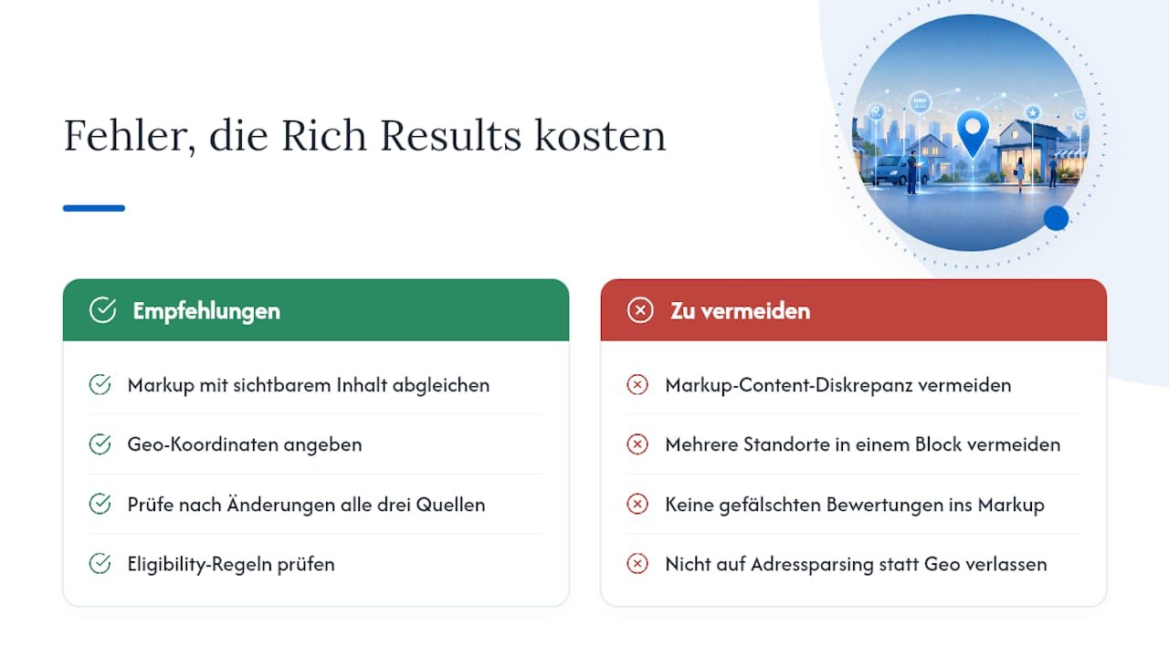 Welche Fehler kosten Dich die Rich Results? — overview diagram