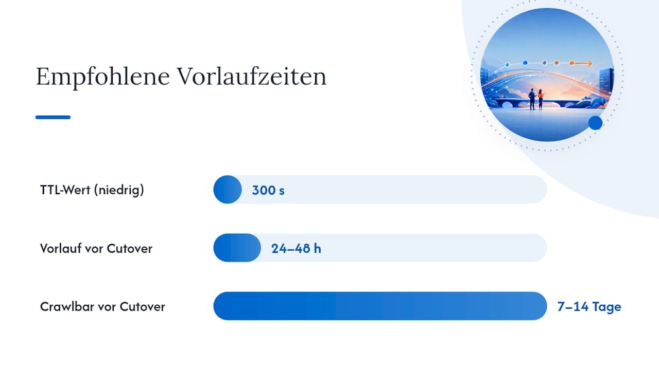 Domain, DNS und TTL: Wann ist der richtige Zeitpunkt für die Umstellung? — overview diagram